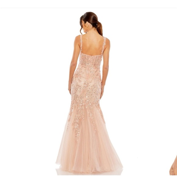 Mac Duggal Corset Detailed Embellished Gown Pink Prom Dress 20559 Size 2 NEW - Picture 2 of 9